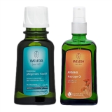 オーガニック ヘアオイル 50ml とアルニカ マッサージオイル 100ml 海外仕様パッケージ(ポンプ付）のセット