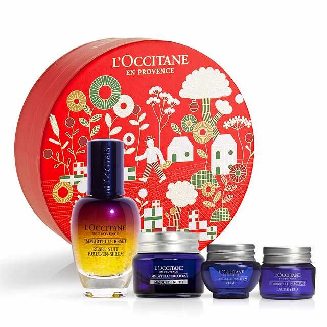 女の子向けプレゼント集結 フェイスケア リセット イモーテル 日本未発売 送料無料 ロクシタン 枯れない花イモーテルのスキンケアセット セット スキン 4点 コフレ セット Dcmep Com