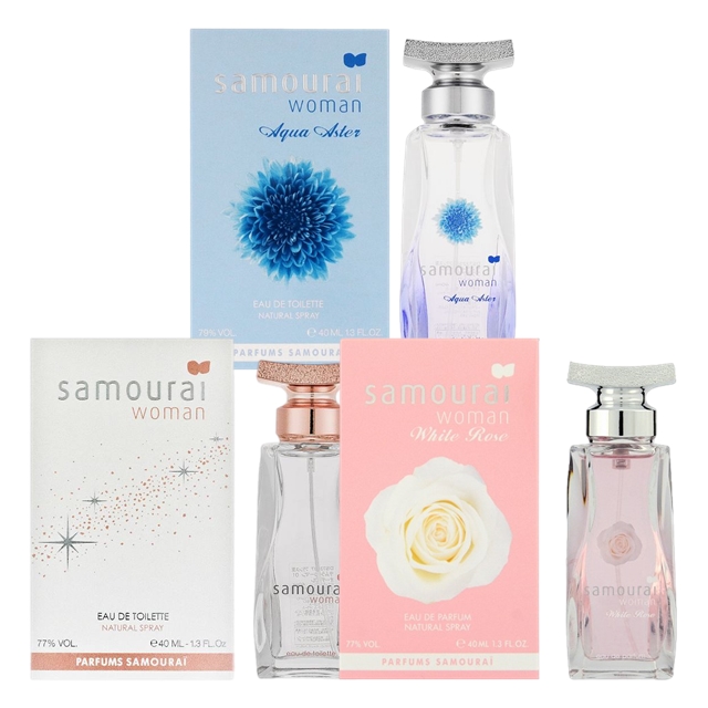 サムライ ウーマンセット/ アクアアスター + 01 NEW  とホワイトローズ  香水（レディース） SAMOURAI サムライ ウーマンセット/ アクアアスター + 01 NEW とホワイトローズ